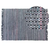 Dywany - Dywan Bawełniany 140 X 200 Cm Szary Besni - miniaturka - grafika 1