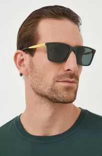 Armani Exchange okulary przeciwsłoneczne męskie kolor zielony - Okulary przeciwsłoneczne - miniaturka - grafika 1