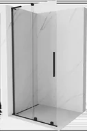 Ścianki i drzwi prysznicowe - Mexen Velar L ścianka prysznicowa rozsuwana Walk-in 100 x 200 cm, transparent 8 mm, czarna - 871-100-003-03-70 - miniaturka - grafika 1