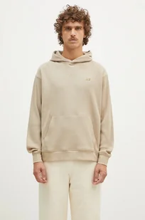 New Balance bluza Waffle Knit Hoodie męska kolor beżowy z kapturem gładka MT43519SOT - Bluzy męskie - miniaturka - grafika 1