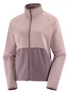 Bluzy sportowe męskie - Bluza Salomon Essential Warm FZ W Moonscape - miniaturka - grafika 1