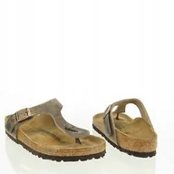 Sandały damskie - Birkenstock Gizeh LEOI 943811 Brązowe 39 - miniaturka - grafika 1