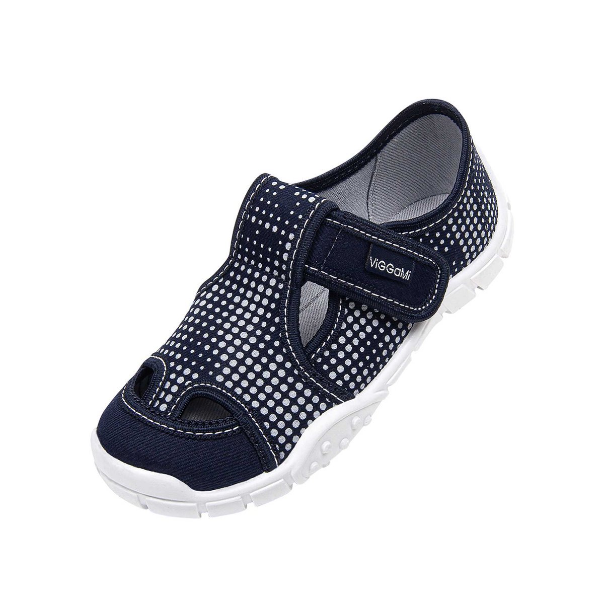 Chłopięce kapcie kropki niebieskie Viggami r.35