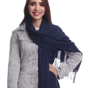 Piękny Duży Szal Lekki Pastele Kaszmirowy Zwiewny - Szl-Kszm-M-32 - Apaszki i szaliki damskie - miniaturka - grafika 1