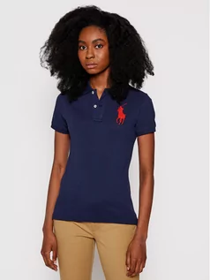 Koszulki i topy damskie - Ralph Lauren Polo Polo 211505656 Granatowy Skinny Fit - grafika 1