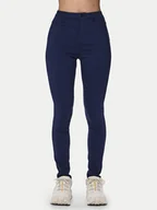 Spodnie damskie - Pieces Jegginsy 17080560 Granatowy Skinny Fit - miniaturka - grafika 1
