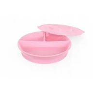 Miseczki i talerzyki dla dzieci - TWISTSHAKE 78169 Talerz z podziałką 6+m Pastel Pink - miniaturka - grafika 1