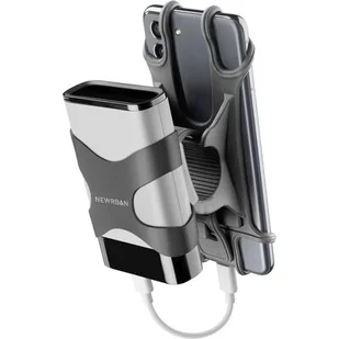 Uchwyt na telefon do roweru CELLULARLINE Newrban Z uchwytem na powerbank Czarny - Powerbanki - miniaturka - grafika 1