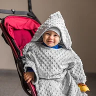 Śliniaki i fartuszki - Baby Gadgets Baby Wrapi - Kocyk z rękawami - Szary GAD02360 - miniaturka - grafika 1