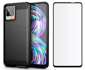 Etui i futerały do telefonów - Braders Etui TpuCarbon + Szkło Hartowane do Realme 8 / 8 Pro - miniaturka - grafika 1