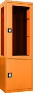 Meble i wyposażenie gabinetów medycznych - MDBW/1s.2011 szafa lekarska 1-skrzydłowa 2-komorowa pomarańczowa - miniaturka - grafika 1