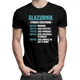 Koszulkowy, Koszulka męska z nadrukiem, Glazurnik - stawka godzinowa, rozmiar XXXL - Koszulki męskie - miniaturka - grafika 1