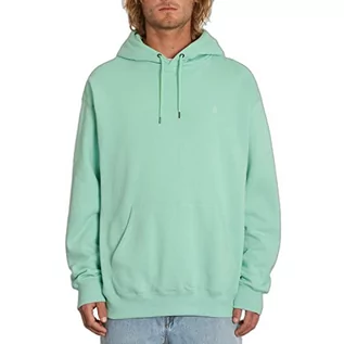 Bluzy męskie - Volcom Męska bluza z kapturem Single Stone Po , zielona (Lichen Green), XS, zielony (Lichen Green), XS - grafika 1