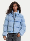 Kurtki damskie - Guess Jeans Kurtka zimowa W5BL85 D6181 Niebieski Regular Fit - miniaturka - grafika 1