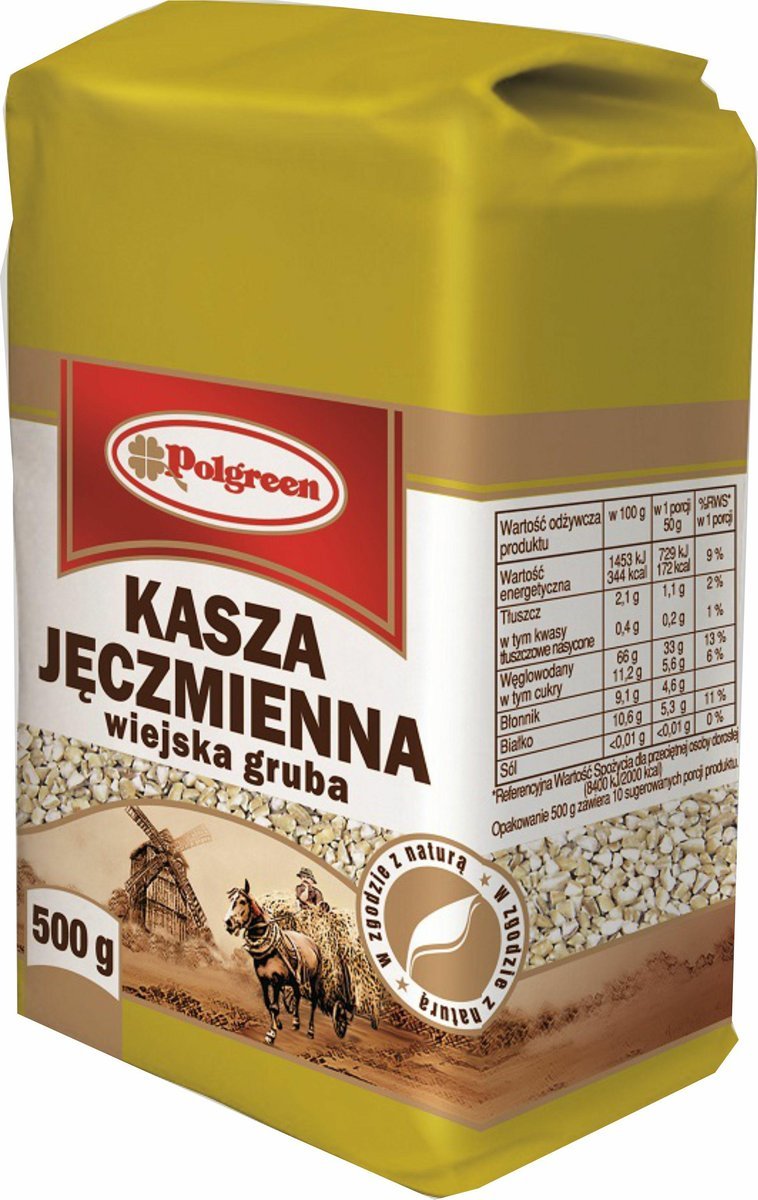 POLGREEN KASZA JĘCZMIENNA 500G WIEJSKA GRUBA
