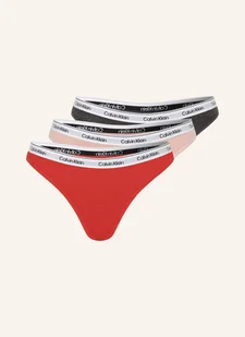 Calvin Klein Stringi Modern Logo, 3 Szt. rot - Majtki damskie - miniaturka - grafika 1