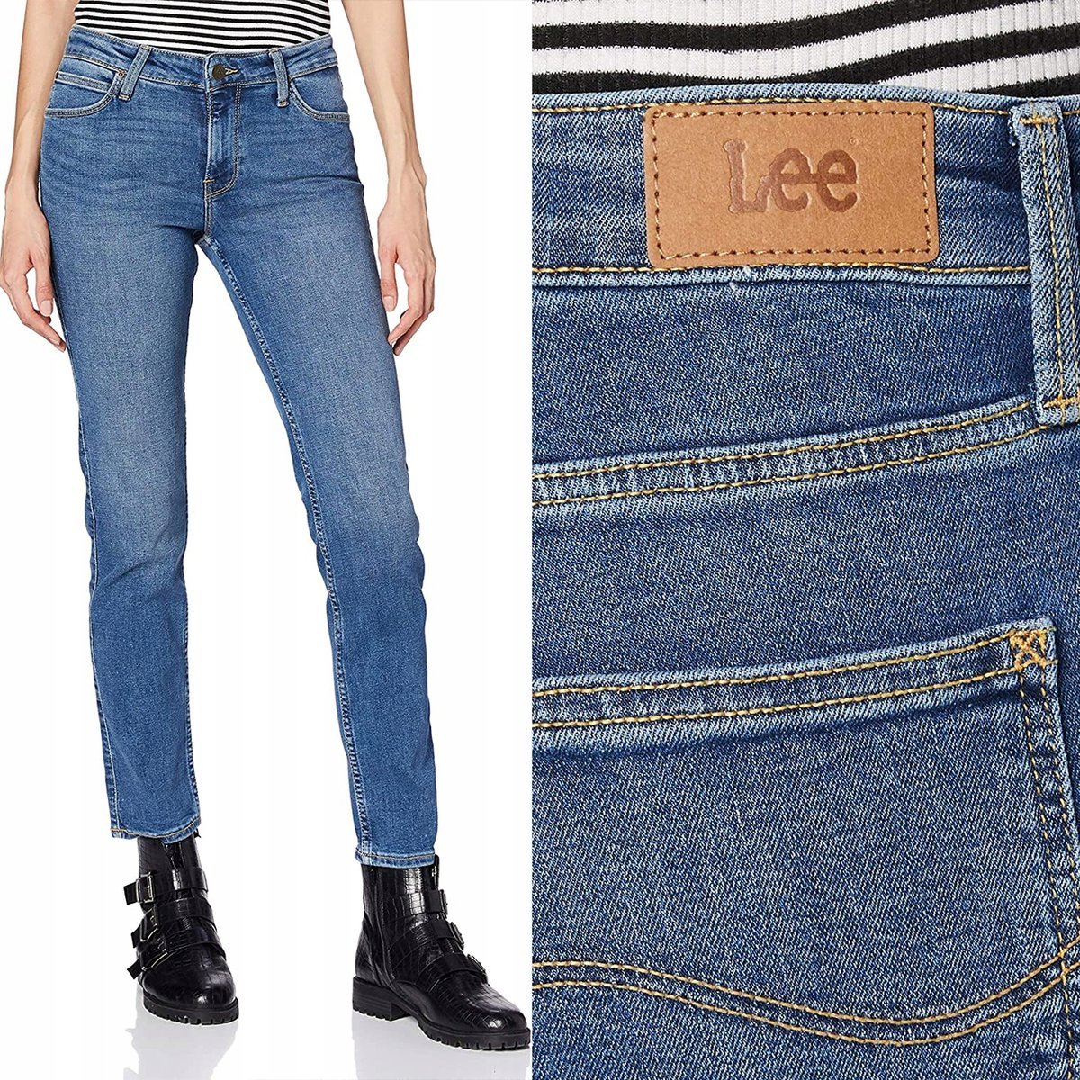 Lee Elly slim Martha dopasowane damskie proste spodnie jeansowe W28 L31