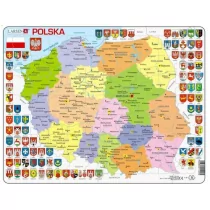 Puzzle 70 el. Mapa Polska polityczna Larsen - Puzzle - miniaturka - grafika 1