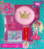 Zabawy w naśladowanie dorosłych - CHLAPU CHLAP Girl Power II Słodkie Mango Zestaw dziecięcy z kosmetyczką,lakierem do paznokci, błyszczykiem i ozdobami - miniaturka - grafika 1