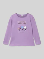 Koszulki dla dziewczynek - Bluzka o linii A z długim rękawem z czystej bawełny - miniaturka - grafika 1