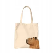Torby męskie - TORBA shopper "Capybara" Bawełniana - miniaturka - grafika 1