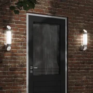 Lampy ogrodowe - The Living Store Kinkiet zewnętrzny - srebrny - stal nierdzewna - Zewnętrzna Lampa Ścienna - miniaturka - grafika 1