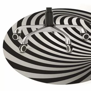 Mata pod fotel ochrona paneli Czarno-biały wir fi100 cm - Podnóżki, podpórki, podkładki - miniaturka - grafika 1