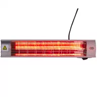 Ogrzewacze tarasowe - Elektryczny Promiennik Ścienny Halogenowy 2000 W Srebrny Bromo - miniaturka - grafika 1