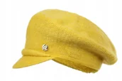 Czapki damskie - Kaszkiet damski CLEO Żółty - miniaturka - grafika 1