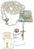 Różańce - Prezentowy Różaniec pierwszokomunijny z prawdziwych pereł - miniaturka - grafika 1