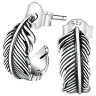 Kolczyki - Kolczyki Srebrne - KOLCZYKI PIÓRKO - miniaturka - grafika 1