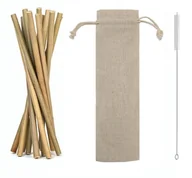 Syropy i koncentraty owocowe - Słomki bambusowe zestaw 12 sztuk eko wielorazowe - miniaturka - grafika 1