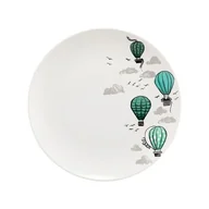 Talerze - Talerz deserowy Balony 20 cm biało-zielony - miniaturka - grafika 1