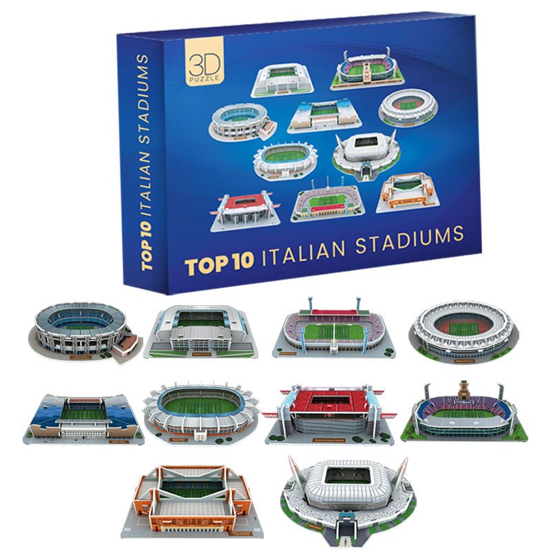 Liga Włoska - Stadiony TOP 10 Italian - Puzzle 3D - 218 elementów