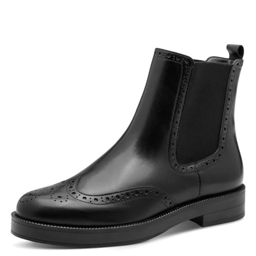Tamaris Damskie botki Flat 1-25338-45, czarne, 41 EU, czarny, 41 EU