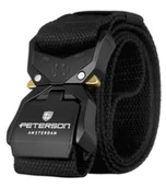 Paski - Solidny wojskowy pasek taktyczny parciany męski z klamrą QR 125 Peterson, czarny - miniaturka - grafika 1