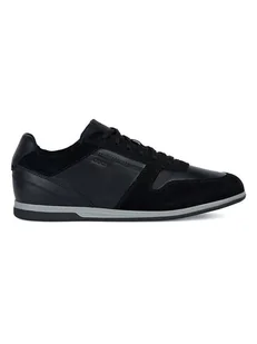 Geox Sneakersy "Renan" w kolorze czarnym - Trampki męskie - miniaturka - grafika 1