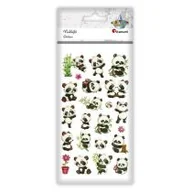 Zabawki kreatywne - Naklejki wypukłe misie panda mix 22szt - miniaturka - grafika 1
