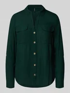 Koszule damskie - Bluzka koszulowa o kroju regular fit z czystej wiskozy model ‘BUMPY’ - miniaturka - grafika 1