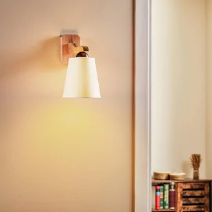 Kinkiet Hora, dąb/biały - Lampy ścienne - miniaturka - grafika 2