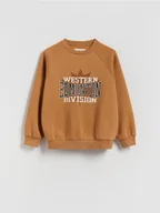 Kurtki i płaszcze dla chłopców - Reserved - Bluza z nadrukiem - brązowy - miniaturka - grafika 1