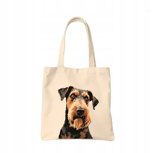 TORBA shopper "Airedale Terrier" Bawełniana - Torby męskie - miniaturka - grafika 1