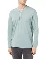 Koszulki męskie - TOM TAILOR Męski T-shirt z długim rękawem, 28129 - Light Ice Blue, M - miniaturka - grafika 1