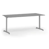 Biurka - Biurko PRIMO BETA, 1800 x 900 mm, podstawa szara, grafitowy - miniaturka - grafika 1
