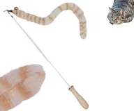 Zabawki dla kotów - Wędka dla kota zabawka z dzwoneczkiem biała - miniaturka - grafika 1