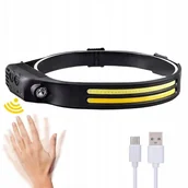 Latarki - Latarka Czołowa 2x Led Cob Z Czujnikiem Ruchu 270° - miniaturka - grafika 1