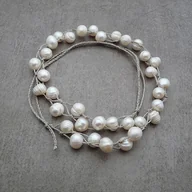 Naszyjniki - Naszyjnik z perłami 008 - miniaturka - grafika 1