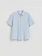 Koszule męskie - Reserved - Bawełniana koszula regular fit - jasnoniebieski - miniaturka - grafika 1