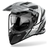 Kaski motocyklowe - Kask Adventure Airoh Bandit Szary błyszczącyXL - miniaturka - grafika 1