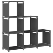 Regały - vidaXL Regał z 6 przegrodami, szary, 103 x 30 x 72,5 cm, tkanina - miniaturka - grafika 1